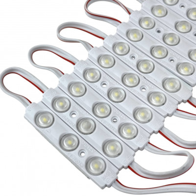 Led модуль 3 диода SMD 2835 с линзой, 100lm 1Вт 6500К ІР66 PREMIUM (кратно 10 шт) (цена 1шт)