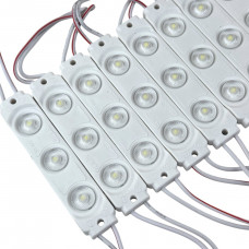 Led модуль 3 диода SMD 2835 с линзой, 150lm 1,5Вт 7000К IP65 PREMIUM (кратно 10 шт) (цена 1шт)