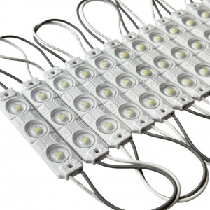 Led модуль 3 діоди SMD 2835 з лінзою, 100lm 1Вт 7000К ІР65 PREMIUM (кратно 10 шт) (ціна 1шт)