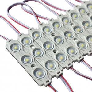 Led модуль 3 діоди SMD 2835 з лінзою, 150lm 1,5Вт 7000К IP65 PREMIUM (кратно 10 шт) (ціна 1шт)