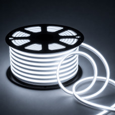 Led неон 12В SMD 2835 120 д.м., IP65, 8/16мм, белый холодный (цена 1м)