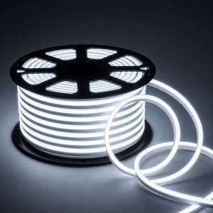 Led неон 12В SMD 2835 120 д.м., IP65, 8/16мм, белый холодный (цена 1м)