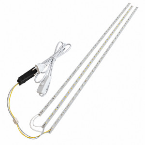 Led планки для фитосветильника 36W 1м 2×красные 660нм + 1×5000К с драйвером 24/36Вт и кабелем 1.4м