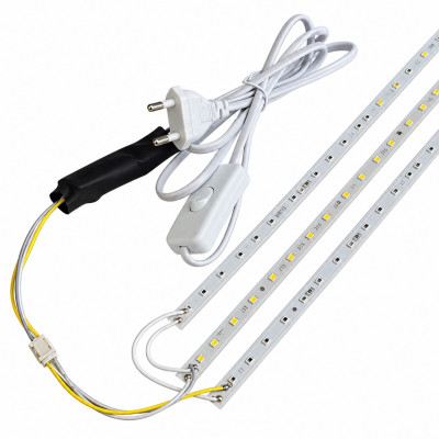 Led планки для фитосветильника 36W 1м 2×красные 660нм + 1×5000К с драйвером 24/36Вт и кабелем 1.4м