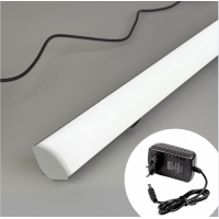 Led подсветка 2 м 12В 40Вт 6500К угловая двухрядная для столешниц и шкафов ...