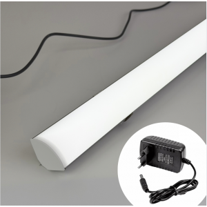 Led підсвітка 2 м 12В 40Вт 6500К кутова дворядна для стільниці та шаф LED S...