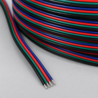 Лед провод для RGB ленты 4×0,1 мм² AWG26 (цена 1м)