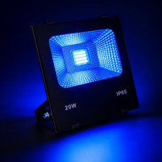 Лед прожектор синій 20W IP65 cob