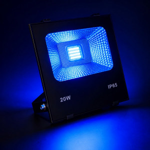 Лед прожектор синій 20W IP65 cob