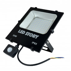 Лед прожектор з датчиком руху 50W 6000 Lm 5000К LED-STORY (ремонтопридатний)
