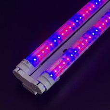 Led світильник для вирощування рослин 32Вт на 2 лампи T8 16Вт (червоний/синій ) LED STORY ECO