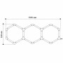 Led светильник-шестиугольник 80Вт 6000K 3 модуля холодный свет на алюминиевой подложке - фото №2