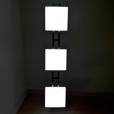 Led светильник настенно-потолочный на 3 модуля квадрат 110W 5000K IP20 белый природный