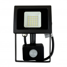 Лед прожектор вуличний 10 Вт з датчиком руху 900Лм IP65 холодне світло 6200К