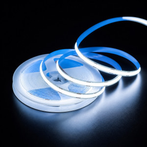 Стрічка led cob 12v COB 320д.м. суцільне світіння IP20 9W холодна 6500К 5м (ціна 1м)
