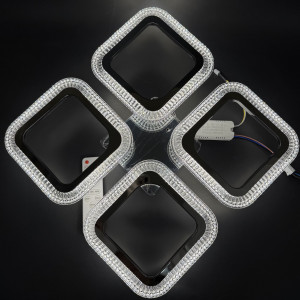 Люстра 64W с пультом компактная 400×400 мм, белый спектр