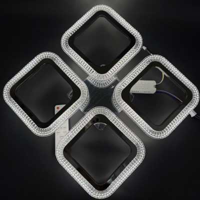 Люстра 64W з пультом компактна 400×400 мм, білий спектр