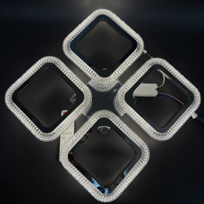 Люстра 64W з пультом компактна 400×400 мм, білий спектр