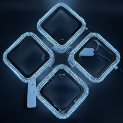 Люстра 64W з пультом компактна 400×400 мм, білий спектр