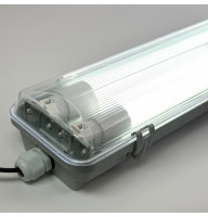 Світильник вологозахищений ЛПП 2x36 IP65 + 2 лампи Т8 Led-Story 1200mm 18W 5000K (4320Lm)