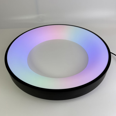 Лед люстра с пультом 72Вт светодиодная 2700K-6000K + RGB Ø450мм 4700Lm Черная