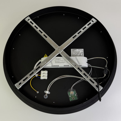 Лед люстра с пультом 72Вт светодиодная 2700K-6000K + RGB Ø450мм 4700Lm Черная