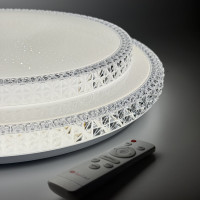 Люстра светодиодная двухъярусная с пультом Ø495мм Звездное небо 70Вт 3000-6...