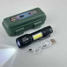 Светодиодные фонарики аккумуляторные XPE+COB zoom