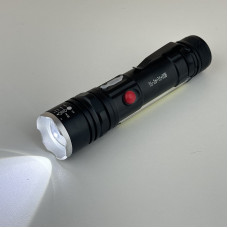 Светодиодные фонарики с аккумулятором и магнитом черный 26 T6+COB