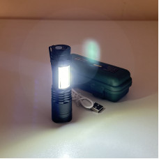 Светодиодные фонарики со встроенным аккумулятором черный 525 XPE+COB