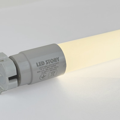 Лінійна LED лампа T8 0.6м 9W 900Lm IP20 4000К нейтральний білий двостороння