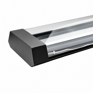 Корпус под две LED лампы Т8 ІР20 120см металлический PREMIUM черный 2х стор...
