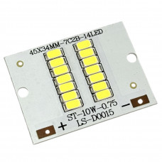 Матрица для прожектора 10Вт светодиодная SMD 6500K чип PCB Alfa холодний белый