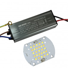 Матрица светодиодная 30Вт 24-40В + драйвер 30Вт PROFI ремкомплект для светильника