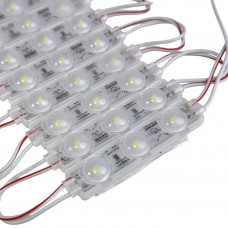 Модуль светодиодный 12V 1.5W 3 диода SMD2835 160° IP67 холодный свет 6500К