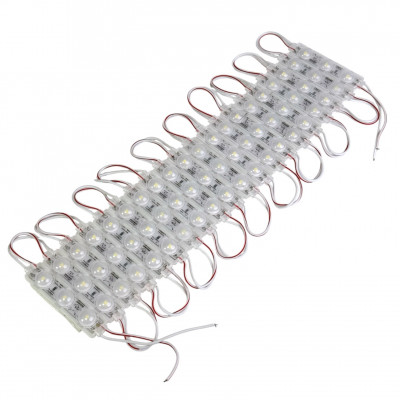 Модуль светодиодный 12V 1.5W 3 диода Samsung SMD2835 160° IP67 холодный свет 6500К