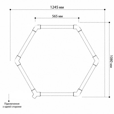 Модульна led система освітлення Hexagon 54Вт 6000K на алюмінієвій основі