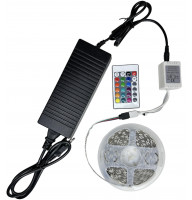 Набір світлодіодної стрічки 12V SMD 5050 (60 LED/m) IP20  RGB 5м + блок живлення + контролер