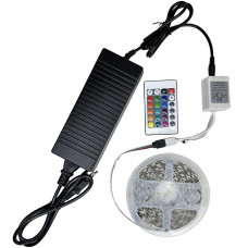 Набор светодиодной ленты 12V SMD 5050 (60 LED/m) IP20 RGB 5м + блок питания + контроллер