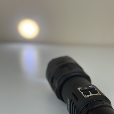 Сверхмощный фонарь PLD-S011 LED PM50-TG+COB 6х18650 Power Bank индикация заряда Type-C Zoom