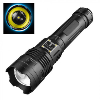Сверхмощный фонарь PLD-S011 LED PM50-TG+COB 6х18650 Power Bank индикация заряда Type-C Zoom