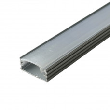 Накладний профіль для світлодіодної стрічки LS506 з матовим розсіювачем анодований 2м (ціна 1м)