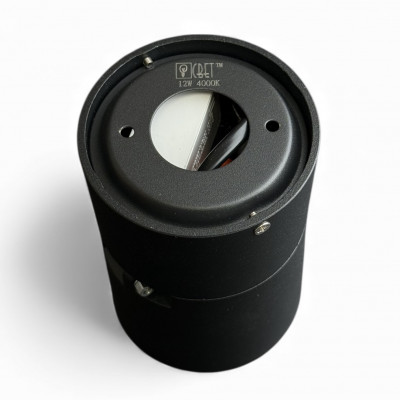 Накладной спот светодиодный 12 Вт черный корпус 4000K