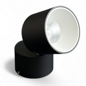 Накладний спот світлодіодний 12 Вт чорний корпус 4000K