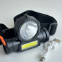 Налобний світлодіодний ліхтар 0963 Headlamp COB+XPE Headlamp Headlight LED з USB зарядкою - фото №7