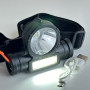 Налобний світлодіодний ліхтар 0963 Headlamp COB+XPE Headlamp Headlight LED з USB зарядкою - фото №1