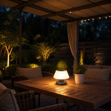 Настольная LED лампа с солнечной батареей 2W 4100K IP44 аккумулятор li-ion ...