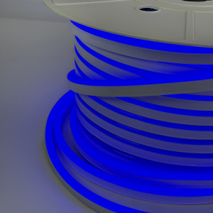 Неонова світлодіодна стрічка синя 12В 8×16мм 120д.м. IP65 6Вт/м (ціна 1м)