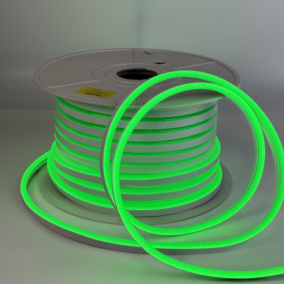 Неонова стрічка led зелена 12В для декору 120 д.м.  8×16мм IP65  (ціна 1м)