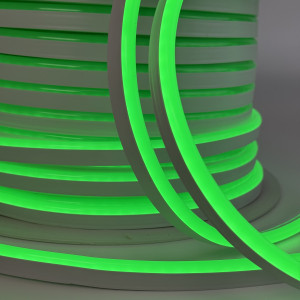 Неонова стрічка led зелена 12В для декору 120 д.м.  8×16мм IP65  (ціна 1м)